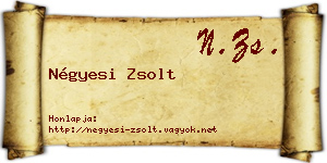 Négyesi Zsolt névjegykártya